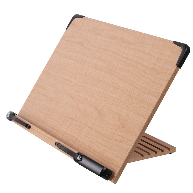 A+ Book Stand BS2500 Large 16x10.5 Portable Adjustable Foldable Bookstand Holder for Reading Hands Free Large Thick Heavy Textbooks Cookbooks Tablets - Image 1